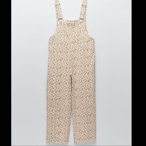 Zara Denim Floral Jumpsuit and Romper
